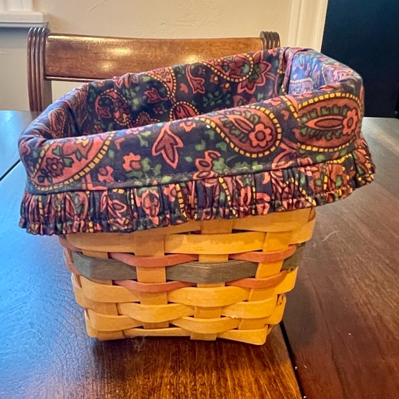 Longaberger Basket 1998 Father's Day Finders Keepers-Paisley Interior - Picture 3 of 13